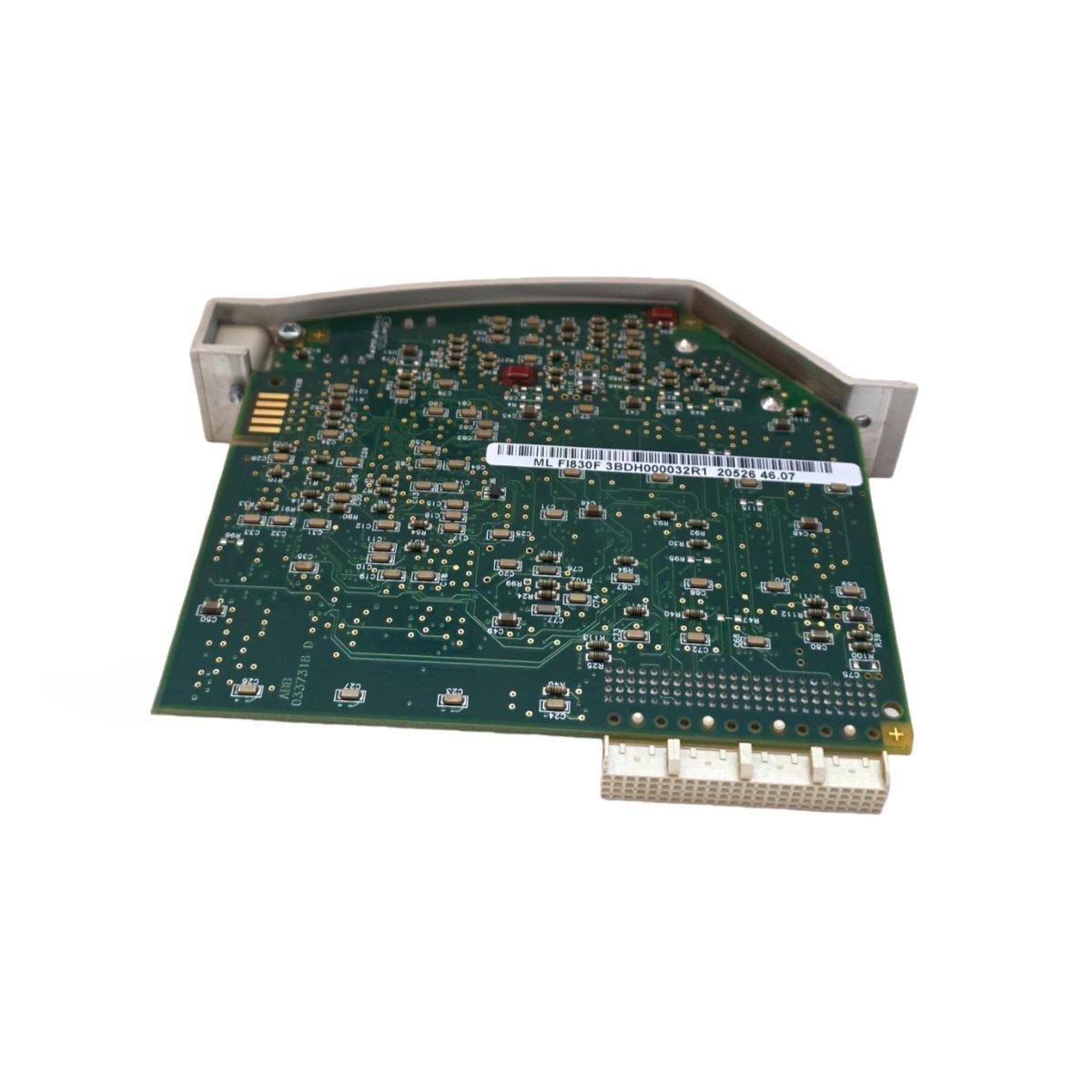 ABB FI830F 3BDH000032R1 PROFIBUS DP-V1 interface module for Freelance AC 800F. Supports 12 Mbps and 96 slaves. DIN-rail mountable.