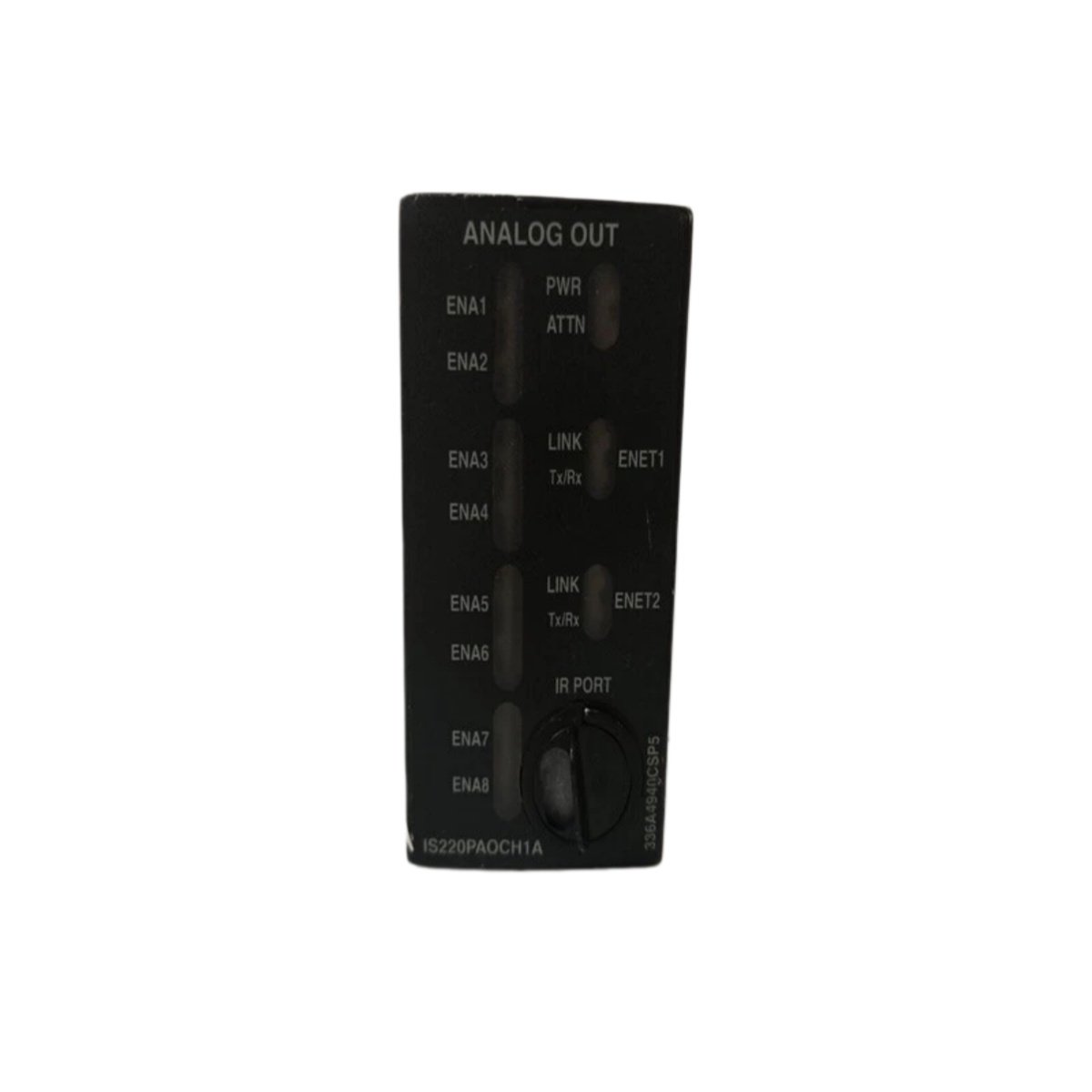 Buy GE IS220PAOCH1A Analog Output Module with 2-channel 16-bit output, Ethernet interface, 24V DC supply, compact dimensions