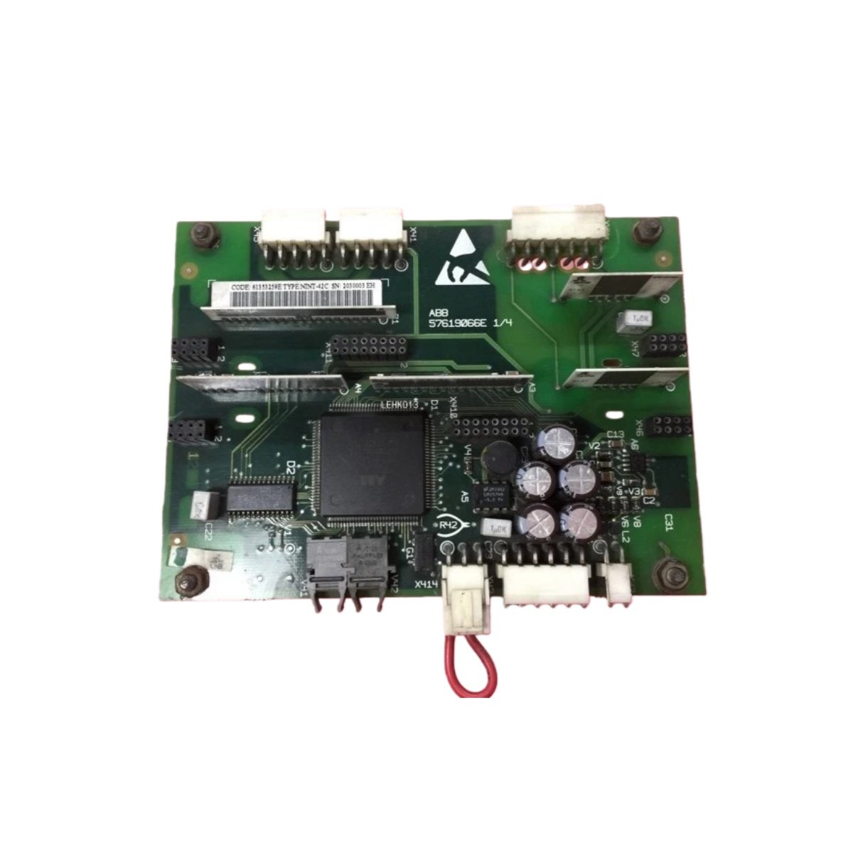 ABB NINT-43C Main Circuit Interface Board. 8AI, 4AO, 8DI, 8DO, 14-bit resolution, isolated, 0.70kg, 50x180x130mm, IEC 61131-2.
