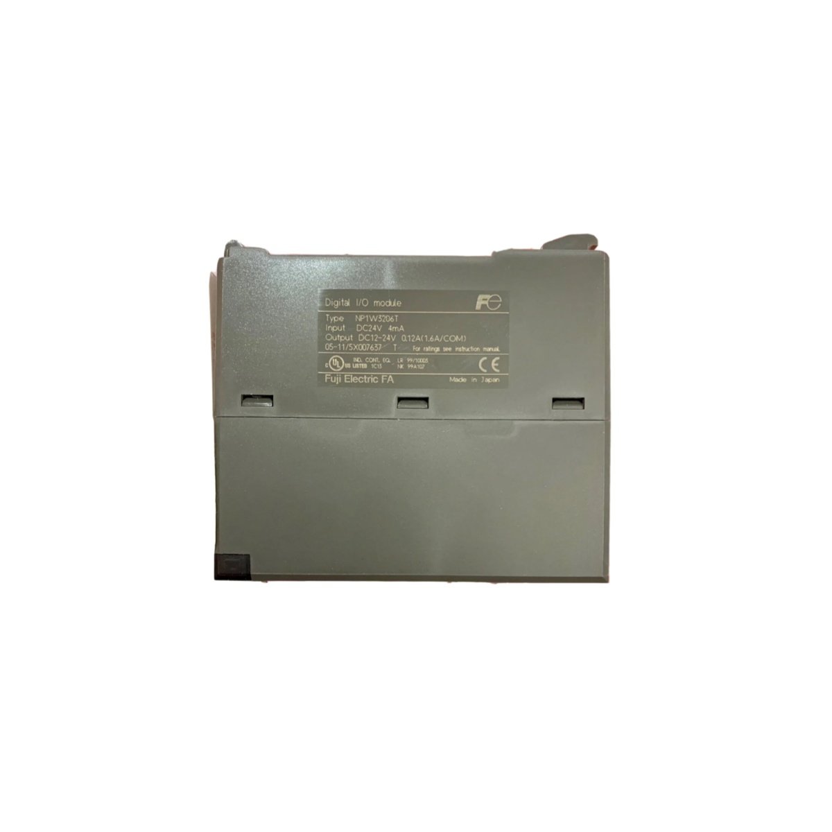 Fuji NP1W3206T digital I/O module with 16 source inputs and 16 sink transistor outputs for MICREX-SX PLC systems 16 Input/16 Output