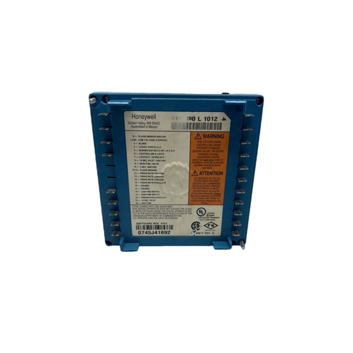 Honeywell RM7800L1046 Burner Control Unit - Image 3