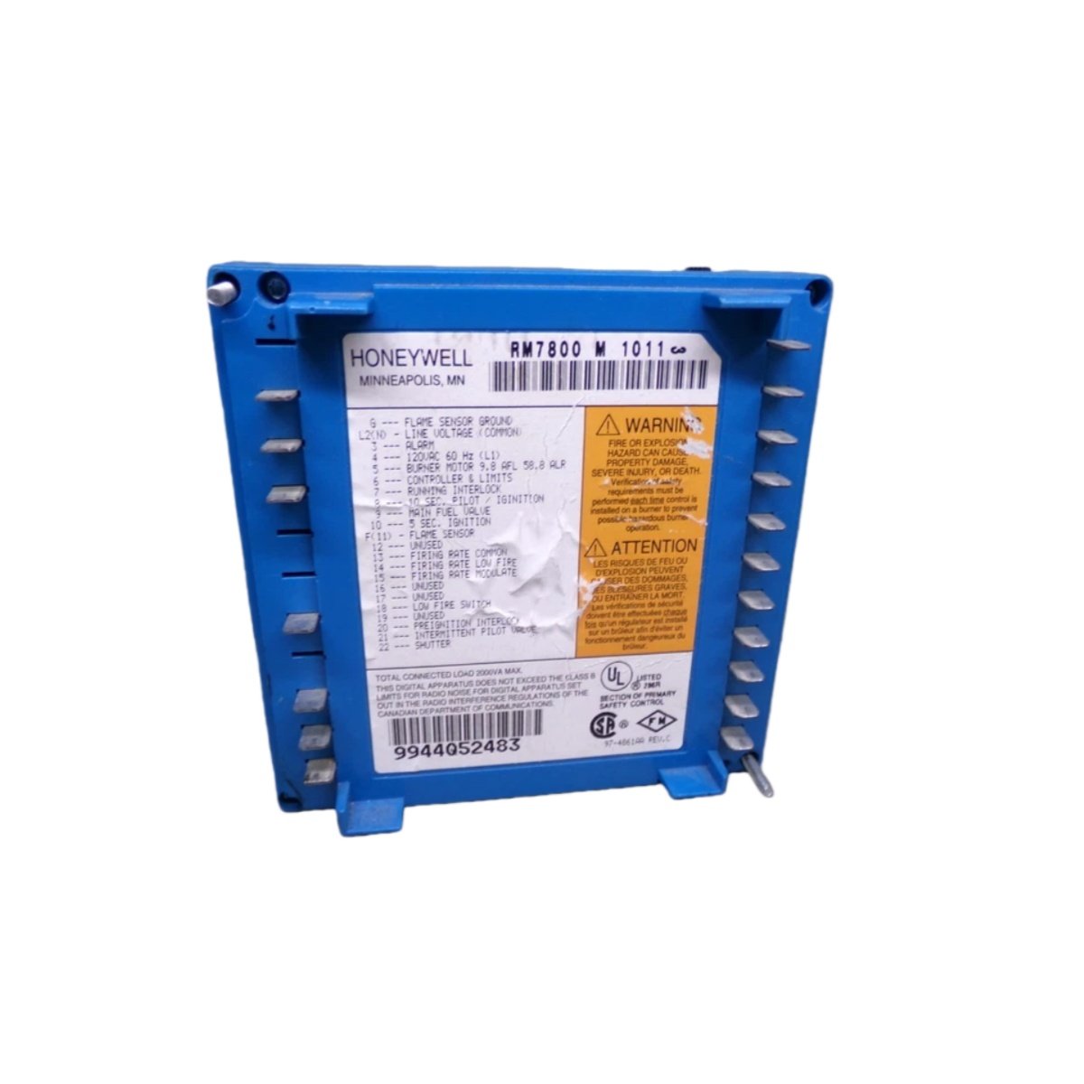 Honeywell RM7800M1011 Programming Burner Control - Image 3