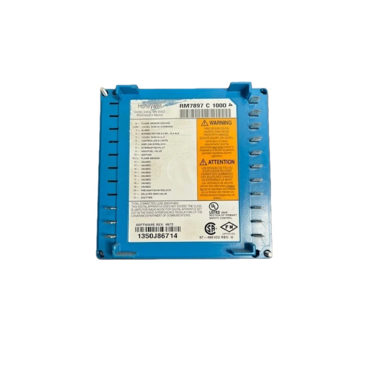 Honeywell RM7897C1000 | Burner Control On-Off Primary 120V