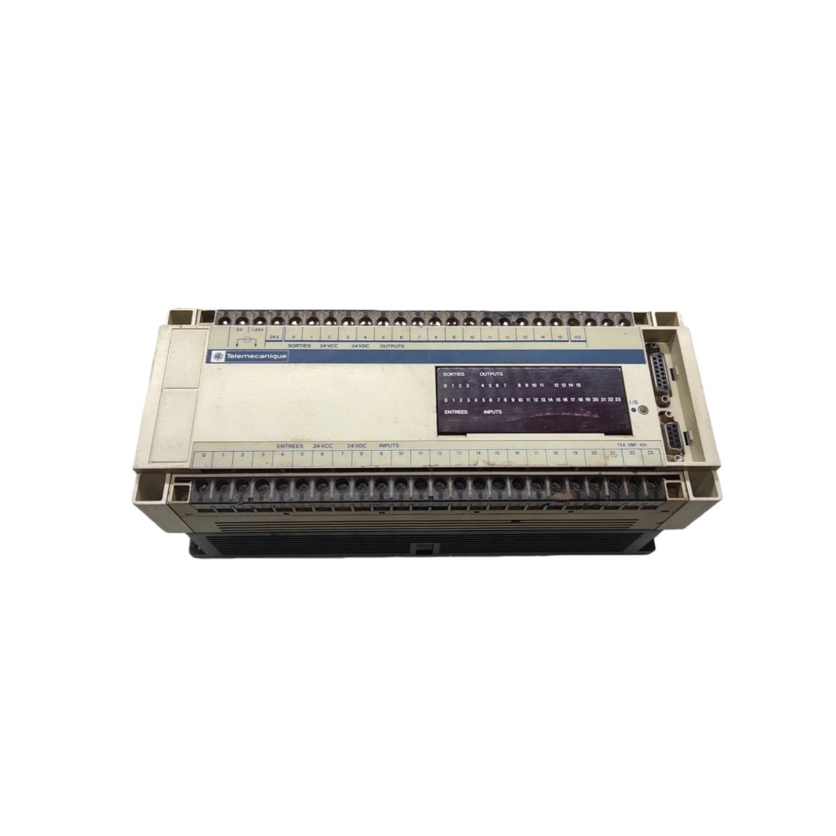Schneider TSXDMF401 I/O extension module with 8 analog inputs, 12-bit resolution, 0-10V/4-20mA ranges, for Premium TSX P57 PLC systems.