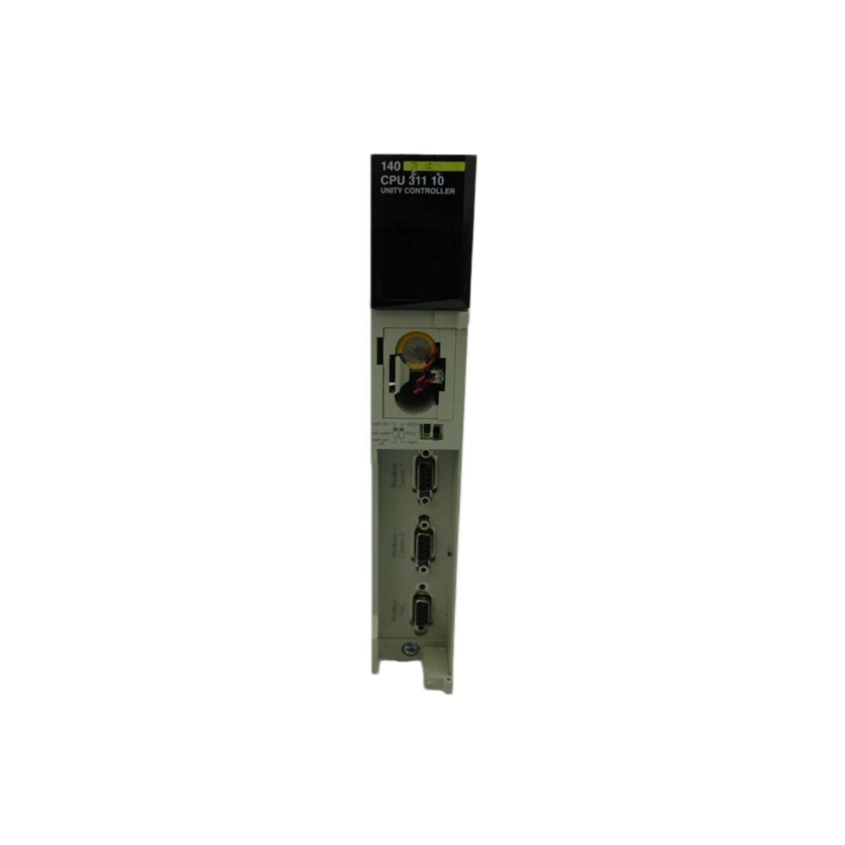 Schneider 140CPU11302C CPU module. 256 KB RAM, 1.0 µs Boolean execution, RS232, 880 mA. 1.0 kg. Quantum PLC processor.Modicon Quantum Processor