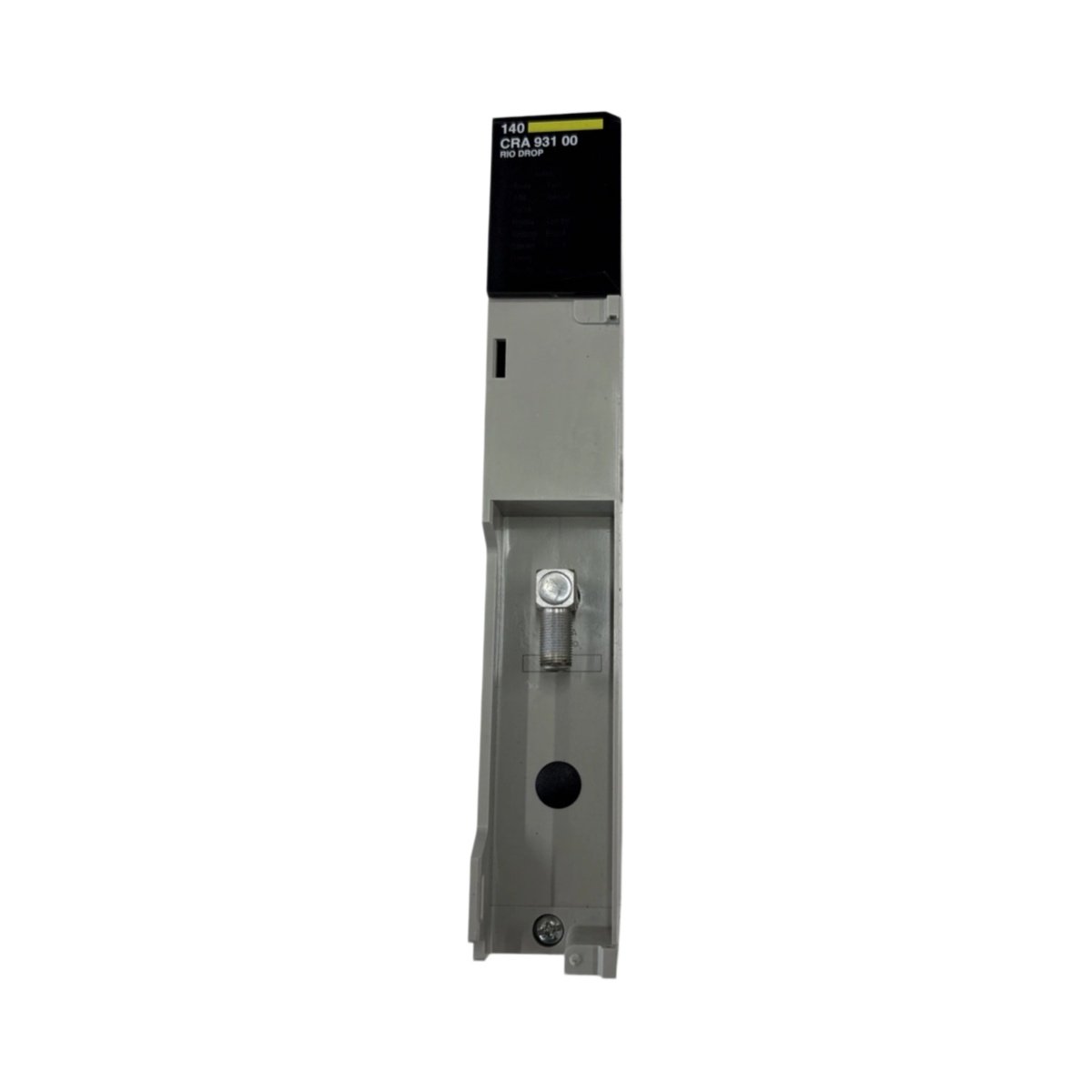 Schneider 140CRA93101C RIO drop adapter. 1.544 Mbps, 2 ports, 420 mA, 1.1 kg. 31 drops, hot-insertion. Quantum remote I/O.