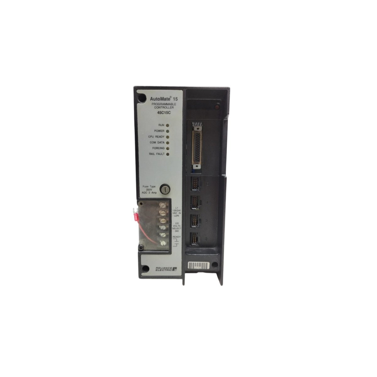 Buy the Reliance Electric 45C15 programmable controller with 2 MB flash, 4,700 µF capacitance, and Ethernet/RS-485 ports for robust machine control.
