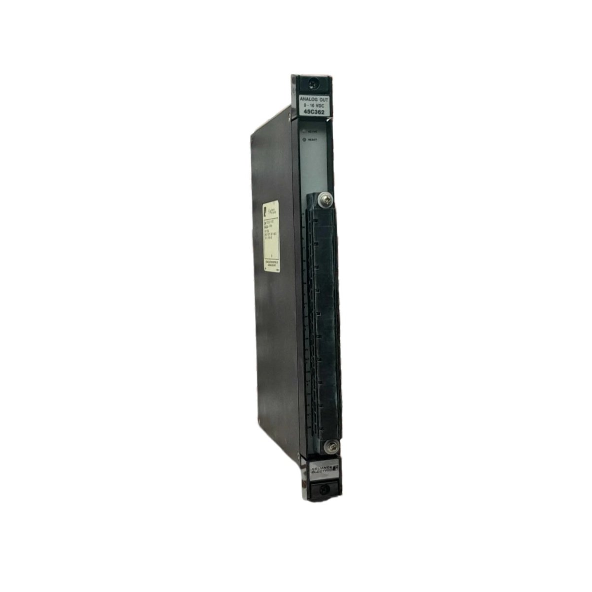 Buy the Reliance Electric 45C362 output module with 16 channels, 0.75 A per channel, 2.5 kV isolation for reliable discrete output control.