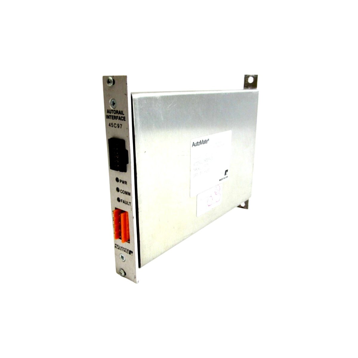 Reliance Electric 45C97 interface module conditions thermocouple, RTD, and process signals with 0.1% accuracy, 0-10V/4-20mA outputs, and 500V isolation.