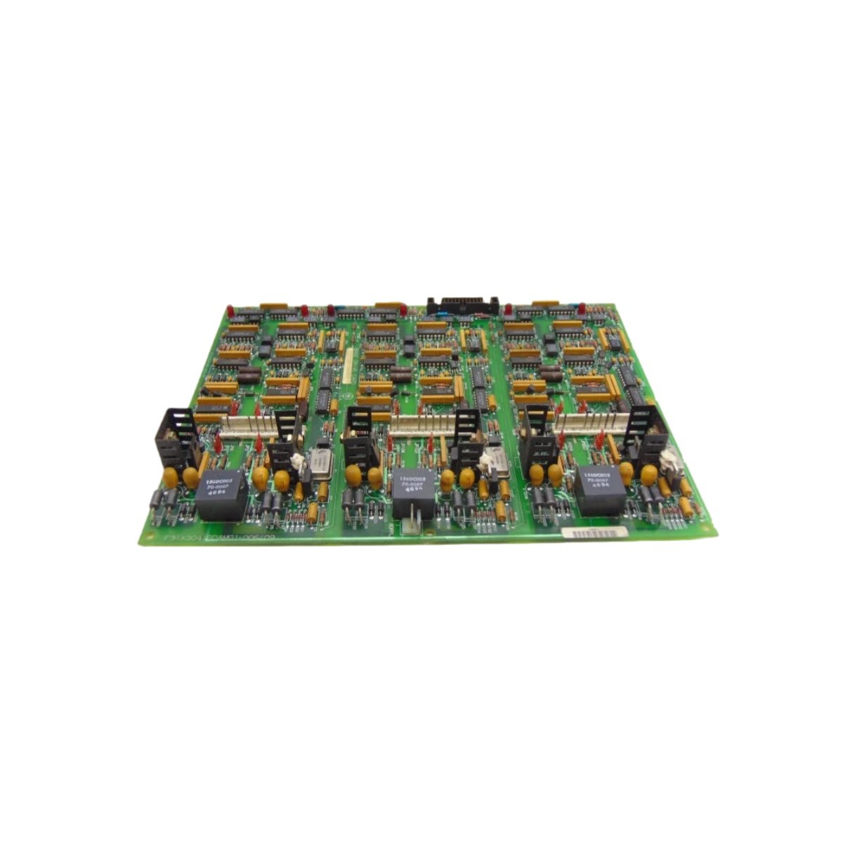 GE 531X304IBDANG1 base drive board features 6 gate outputs with 2500VAC isolation. Offers 150µF buffer, conformal coating, and overcurrent protection for reliable DC drive control.