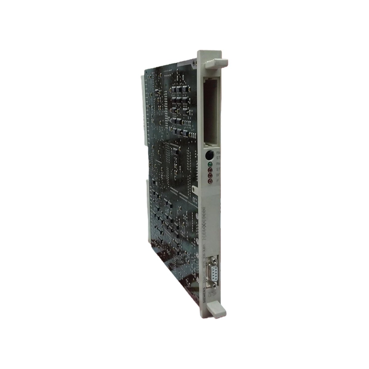 Siemens 6ES5526-3LA01 communications processor with 9600 bps, 0.8 kg weight, 24V DC power, and 5 km range for SIMATIC S5 point-to-point links.