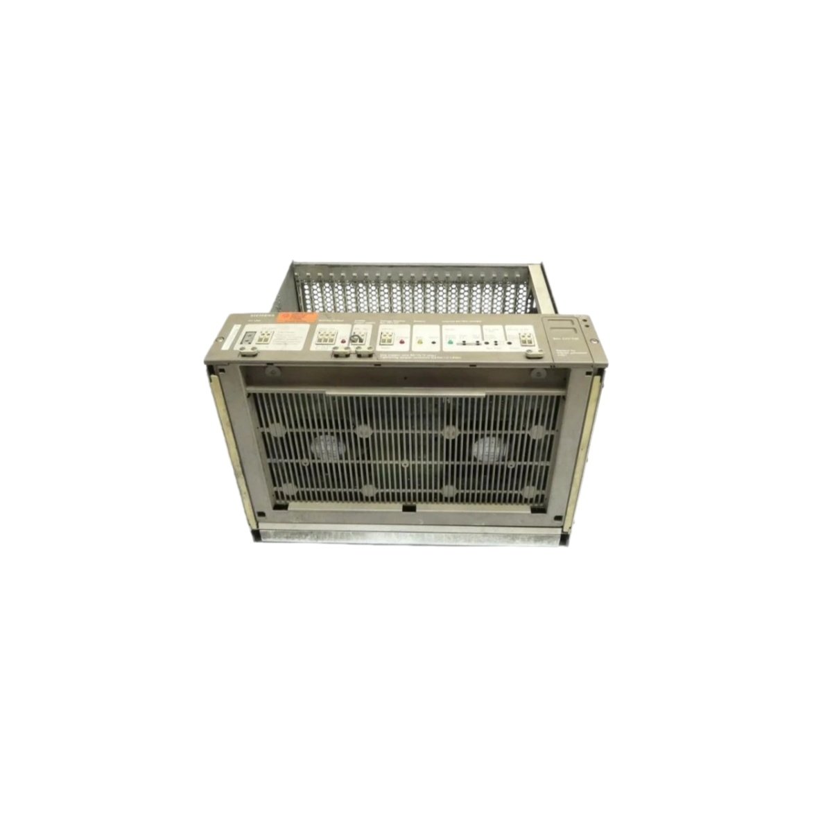 Siemens 6ES5955-3LF12 power supply unit. 40A @5V DC, 115/230V AC input, fan-cooled. For S5-135U/150U/155U controllers.