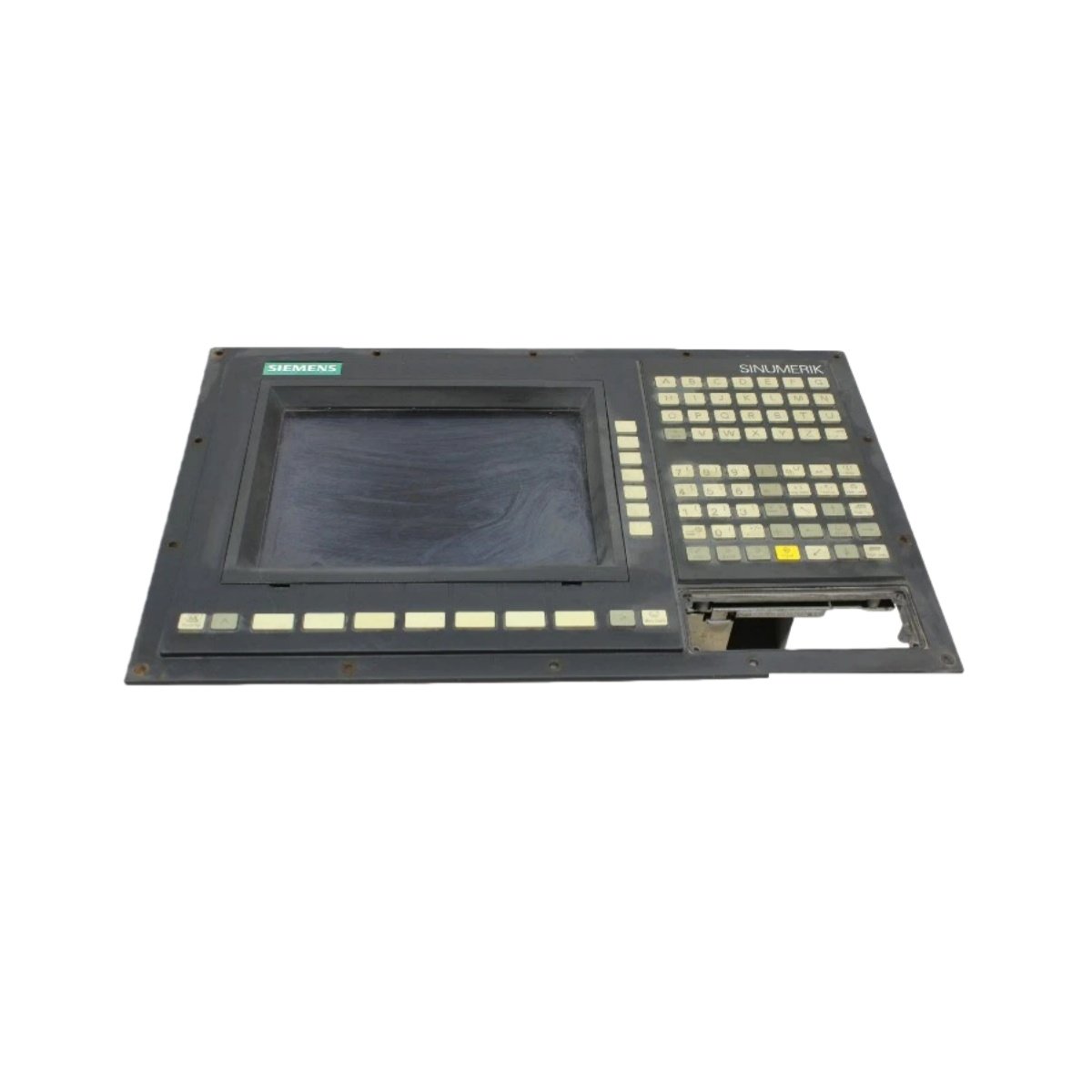Siemens 6FC5103-0AB03-0AA3 operator interface, 10.4" VGA LCD, 48-key membrane, PROFIBUS DP, RS-232/422, IP54, 24 VDC for CNC and machine control applications.Siemens 6FC5103-0AB03-0AA3 operator interface, 10.4" VGA LCD, 48-key membrane, PROFIBUS DP, RS-232/422, IP54, 24 VDC for CNC and machine control applications.