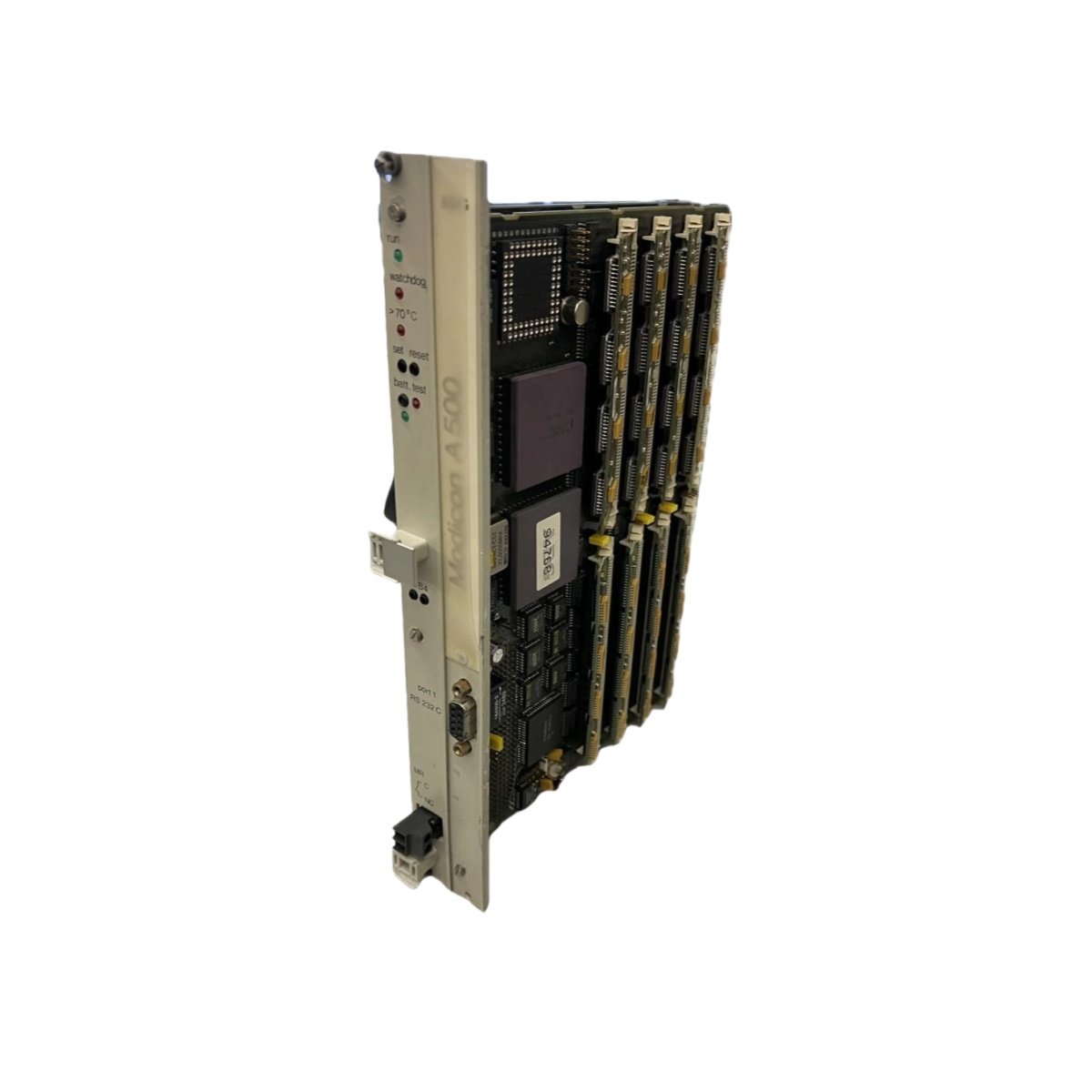 Schneider ALU 061 CPU Module with 150 MHz processor, 1 MB RAM, Ethernet, and battery backup. Supports 128 I/O points. Ideal for Modicon M340 systems