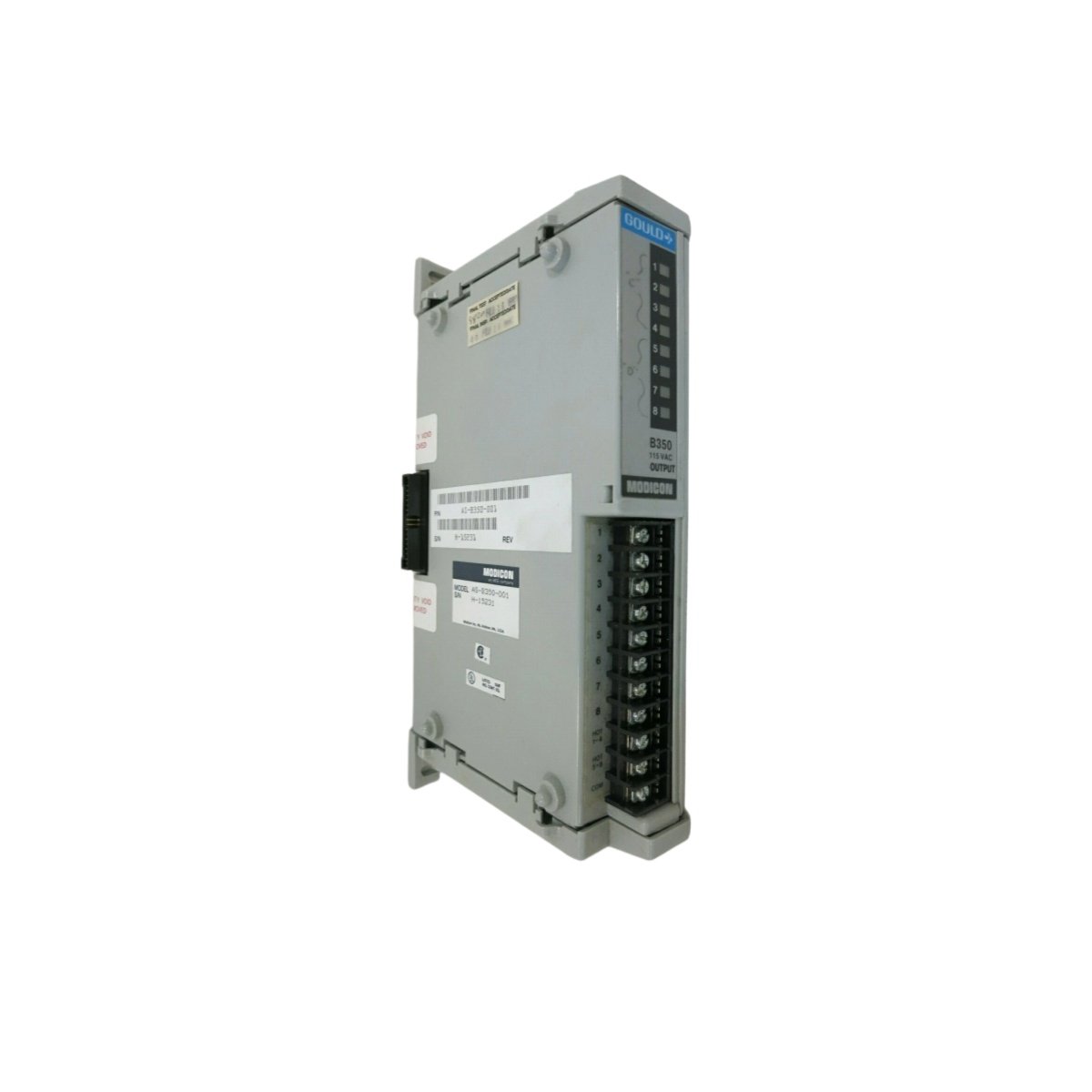 Schneider ASB350001 discrete output module for Modicon 800 Series. High-density control for actuators and relays. Legacy PLC component.