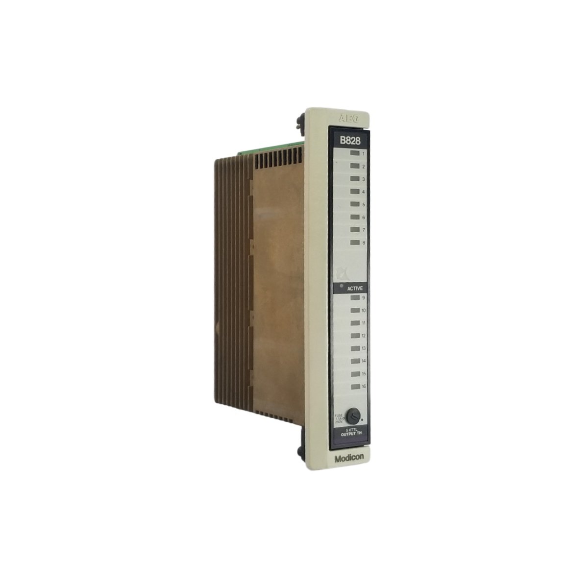 The Schneider ASB828016 is a 16-channel digital output module for Advantys STB systems. Features 0.5 A per channel and short-circuit protection.