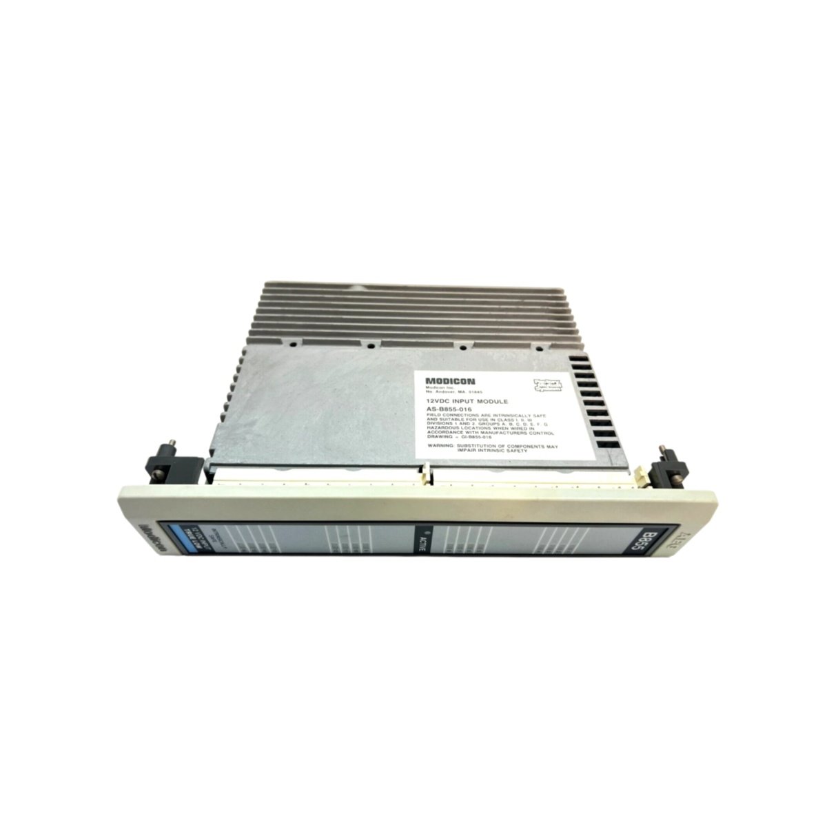 The Schneider ASB865001 is a 16-channel register input module for Advantys STB systems. Features 500 VAC isolation and hot-swap capability.