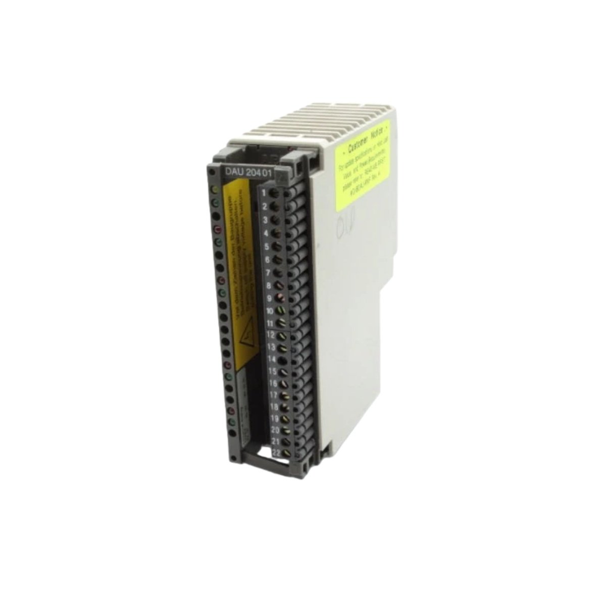 Schneider ASBDAP204 4-channel analog output. 4-20 mA, 12-bit, 350 mA, 0.55 kg. Short-circuit protection, 750 ohm load. Automation.