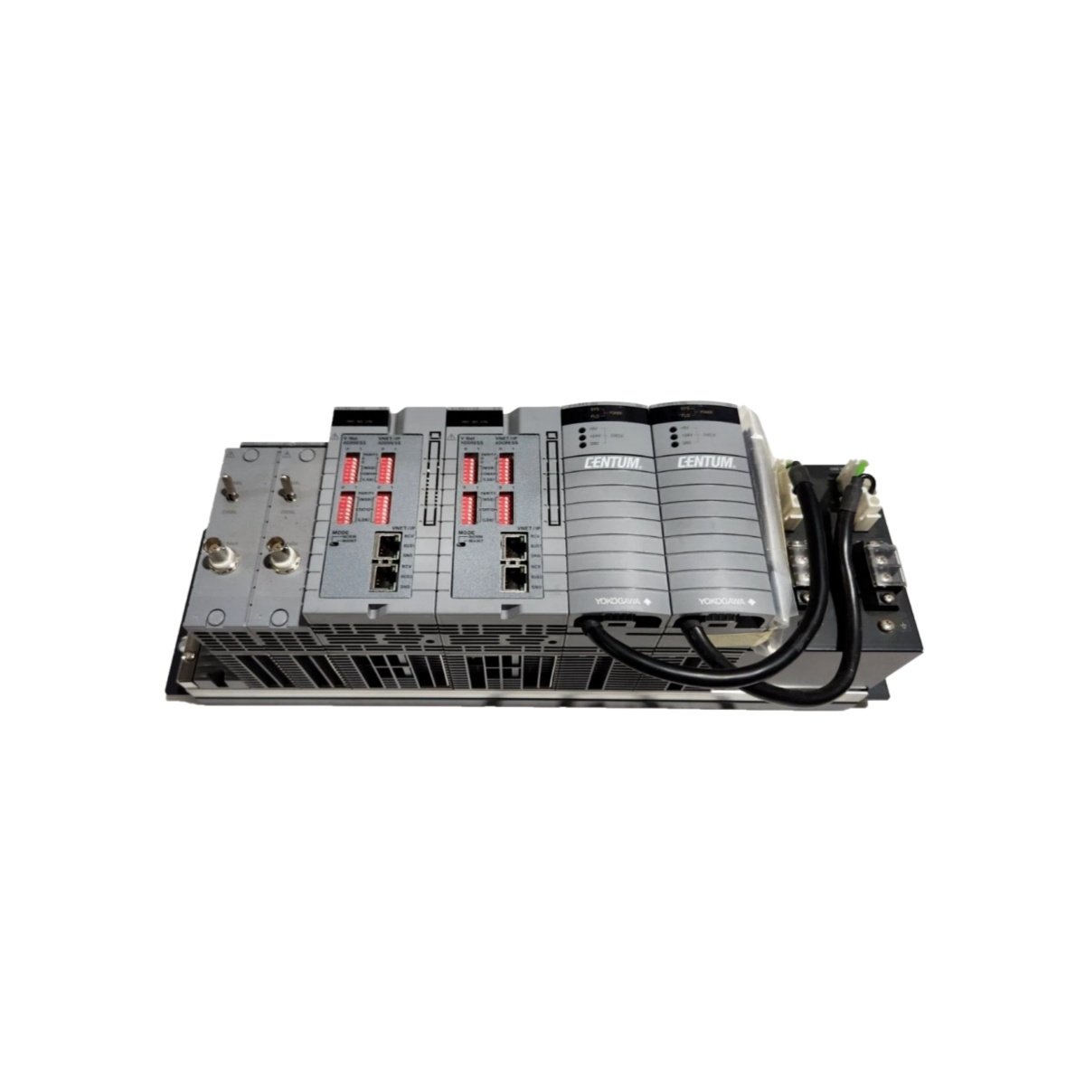Yokogawa AVR10D dual redundant V router with 4 V-net ports, active/standby failover, 10 Mbps transfer, and CENTUM/ProSafe-RS compatibility.
