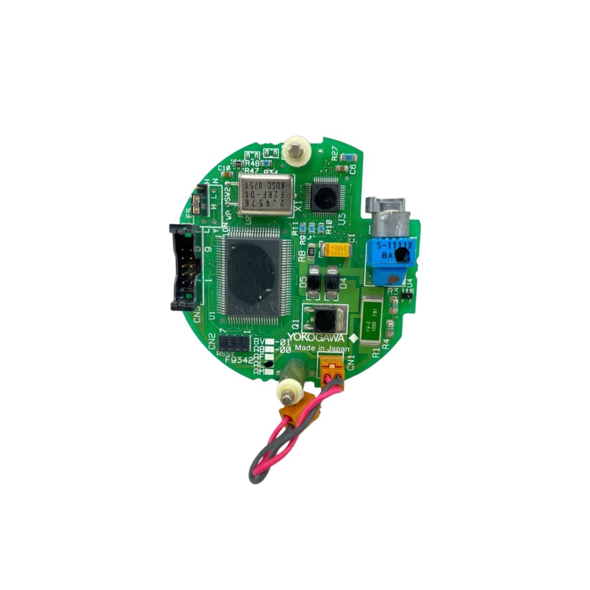 Yokogawa F9342FA CPU assembly for F9342 transmitters, 24-bit ADC, BRAIN/HART, 4-20mA loop-powered. Reliable pressure measurement processor.