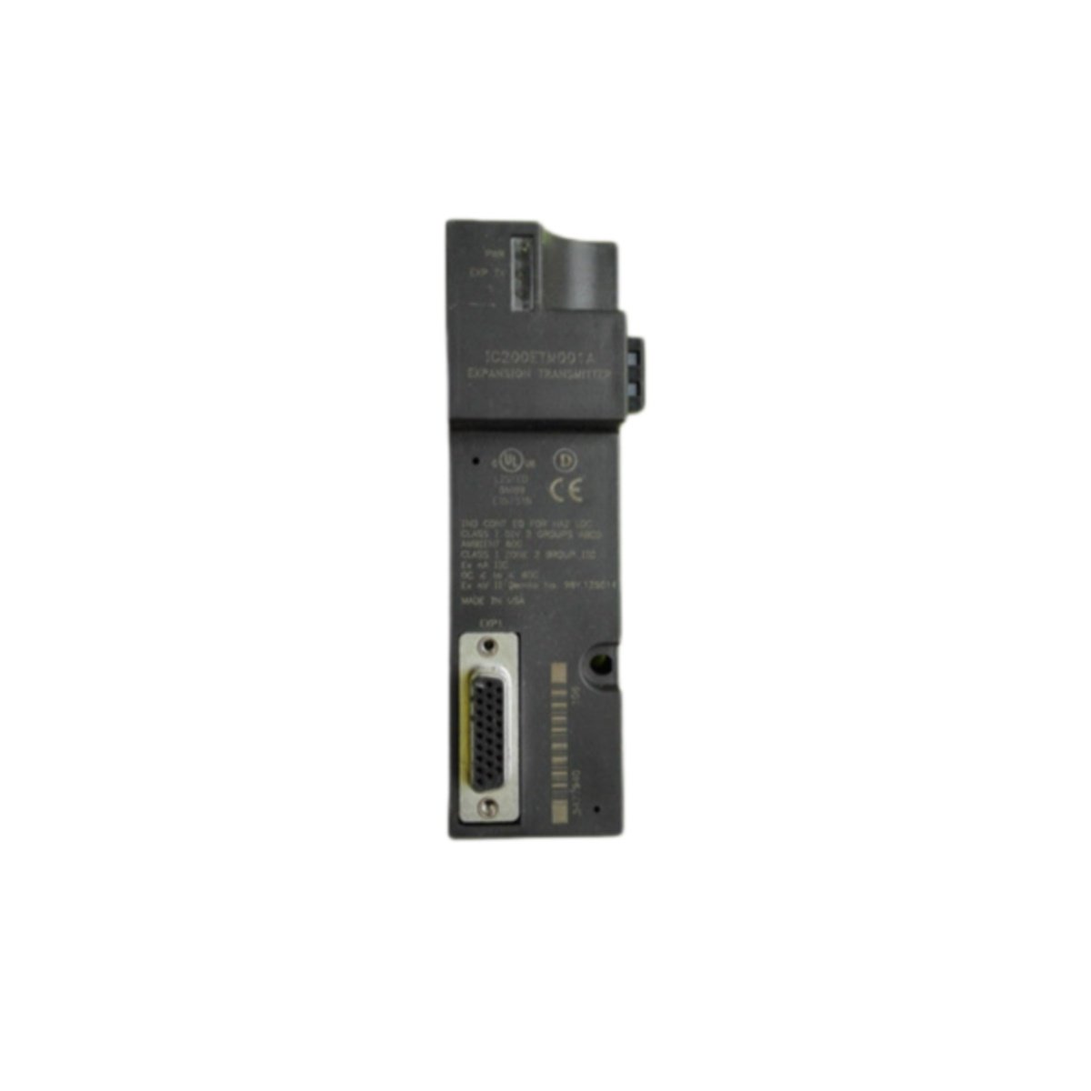 Buy GE IC200ETM001 VersaMax Expansion Transmitter Module. 4 analog inputs, 4-20mA or 0-10V, 15-bit resolution, +5 Vdc, CE/UL compliant.