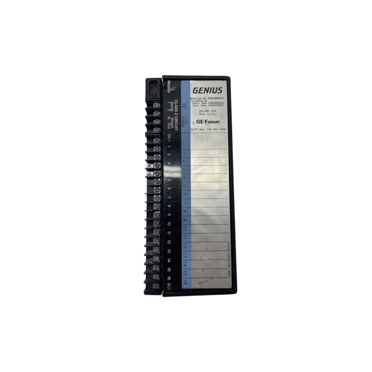 Explore the GE IC660EBD021 16-circuit DC I/O block with 8 inputs, 8 outputs, and Genius bus compatibility for distributed control system applications.