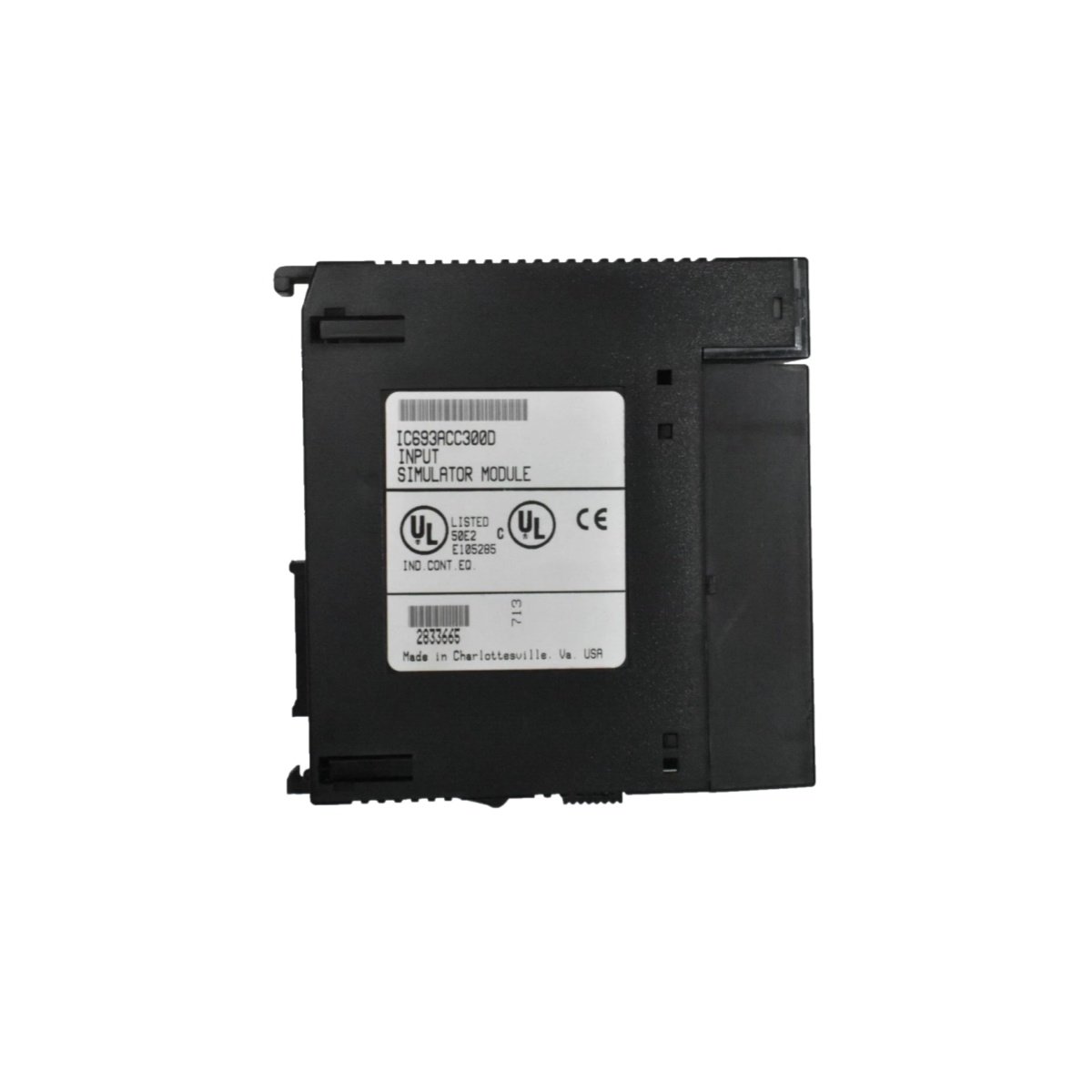 GE IC693ACC300 input simulator for Series 90-30. 8 toggle switches, 50 mA +5 V, 0.28 kg. Test PLC inputs without field devices.