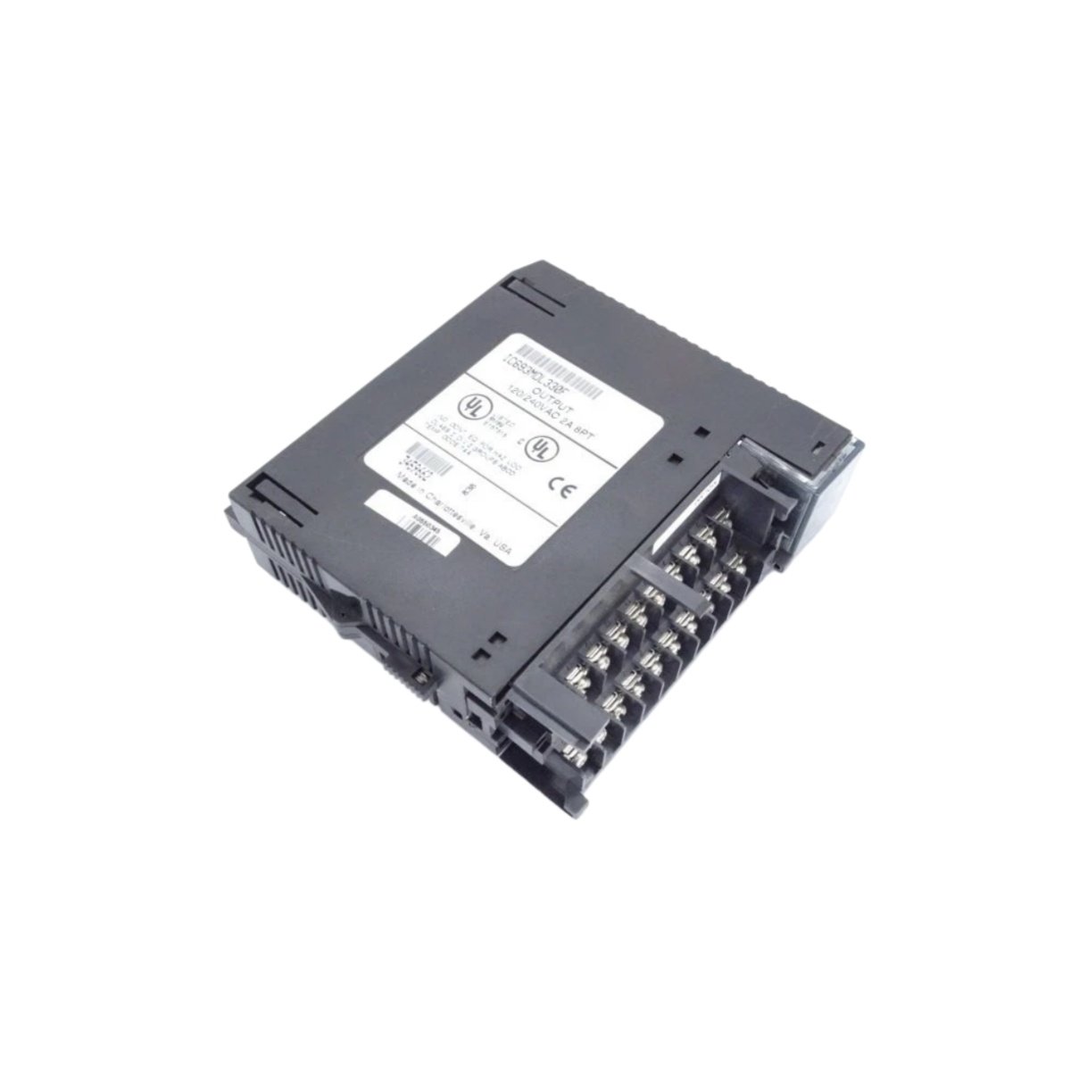 GE IC693MDL330 discrete output module features 16 channels at 2A each with short-circuit protection. Offers 1500VAC isolation, 6.8W power, and IP20 rating for reliable actuator control