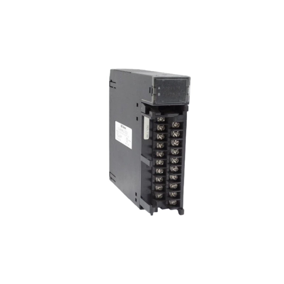 GE IC693MDL730 positive logic output module with 16 channels, 24 V DC, 0.5 A per point, short-circuit protection, and 0.5 ms response for Series 90-30.