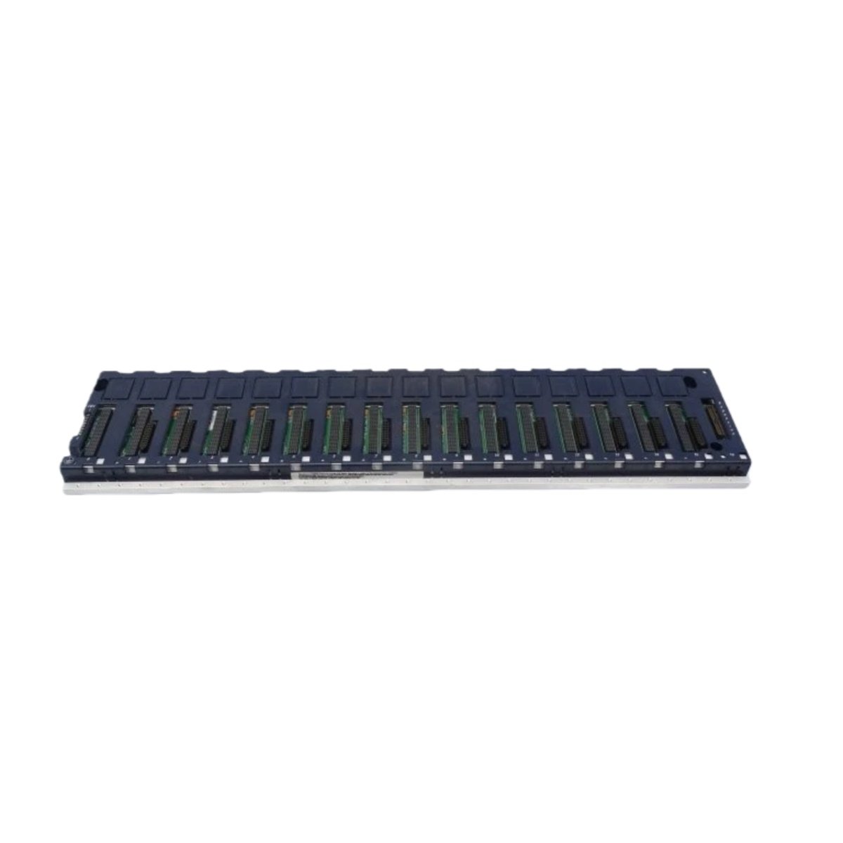 GE IC695CHS016 16-slot RX3i universal backplane. 80 MB/s transfer, 32-bit VME bus, 3.8 kg. Passive design, supports Series 90-30.
