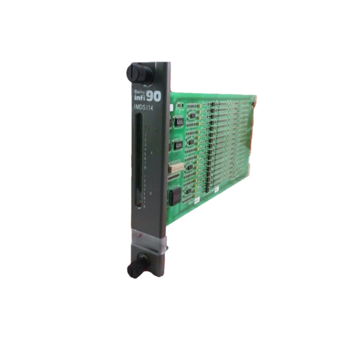 ABB IMDSI14 16-channel digital input module, 24V DC, 6mA per channel, 1,500V isolation, configurable 0.5-10ms filter. For AC 800M DCS systems.