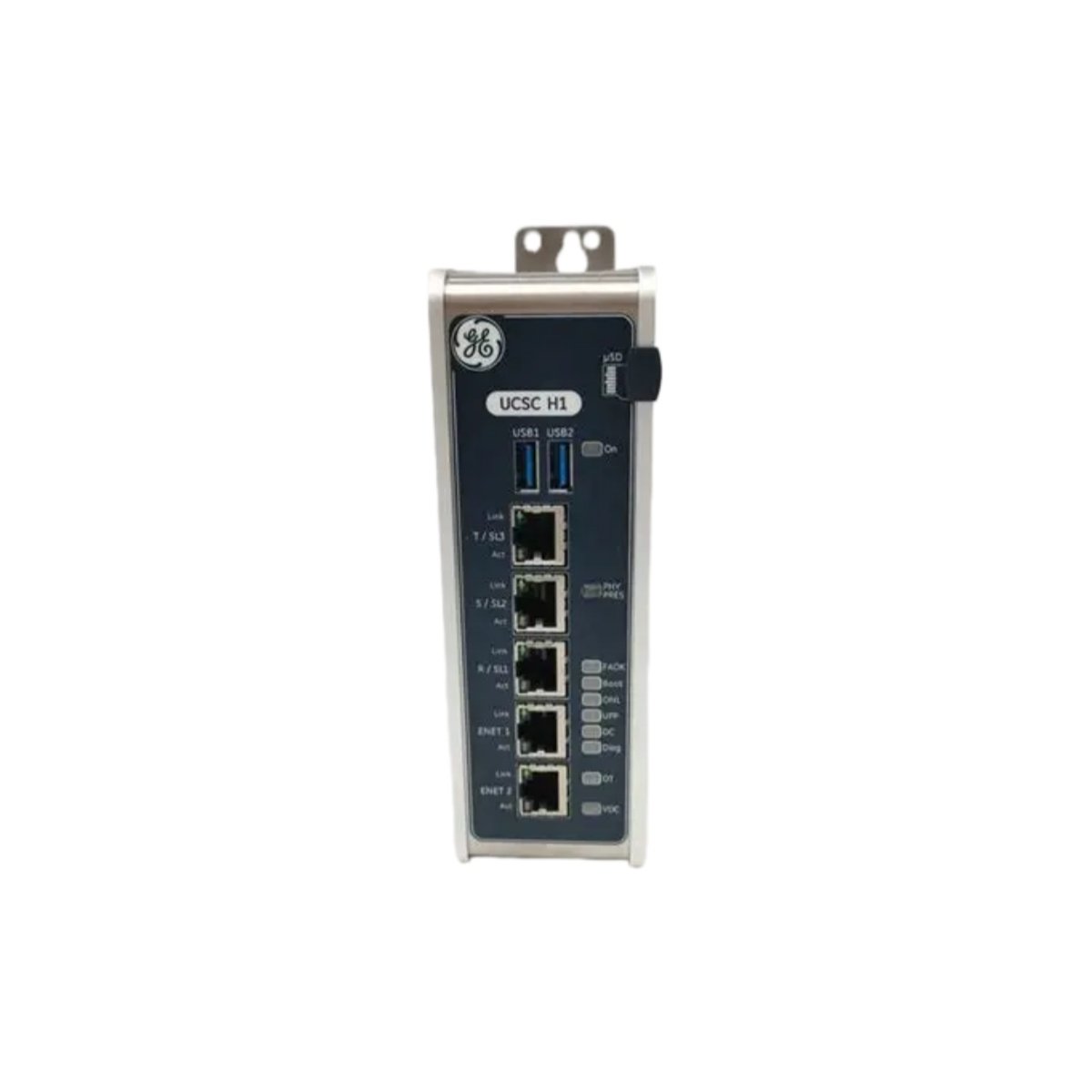 GE IS420UCSCH1B Mark VIe Controller Module. 600 MHz CPU, 512MB RAM, 3 Ethernet ports, -30°C to 65°C. Compact turbine control.