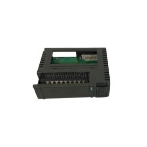 Fuji NJ-X16-1C8 input module with 16 optically isolated 24V DC channels, 1 ms response, selectable sink/source, 1500V isolation, and LED status indicators.