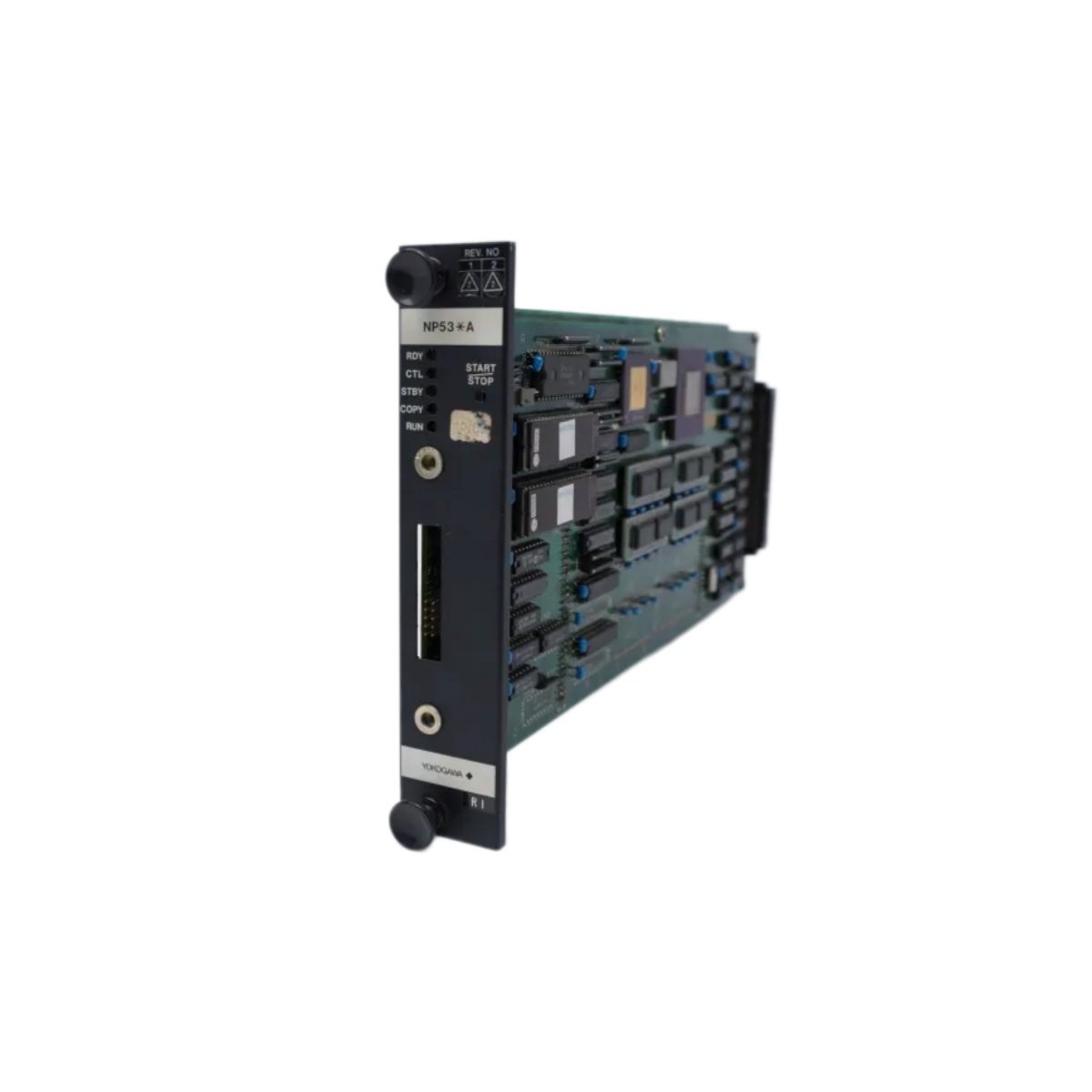 The Yokogawa NP53*A processor card delivers 1.5 GHz quad-core performance, 4 GB RAM, and Vnet/IP communication for CENTUM VP systems.