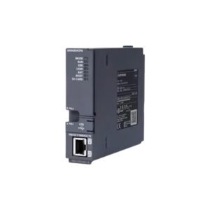 Fuji NR2JAX-04VMRDT PLC module with 4 configurable 16-bit analog I/O channels, 0-10V/4-20mA, ±0.1% accuracy, 500V isolation, and fault detection.