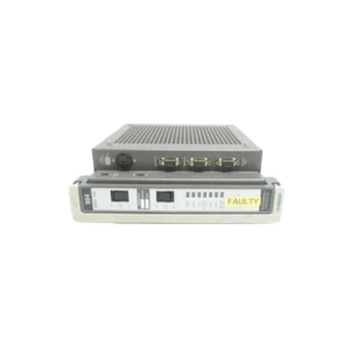 Schneider PCE984785 programmable controller module for Modicon 984. Central processing unit for legacy PLC systems. Industrial automation component.