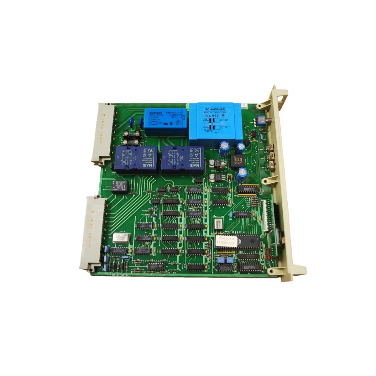 ABB PCU-03 Purge Controller Module with 8 inputs, 4 relay outputs, pressure/flow monitoring, and purge timer for hazardous area enclosure pressurization control.