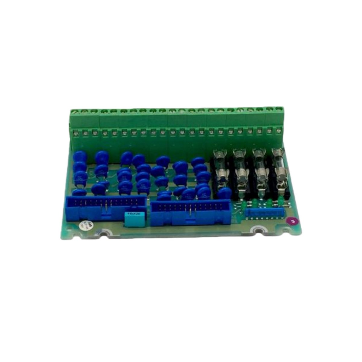 ABB PFSK109 YM322001-EK connection unit, 48 spring-clamp terminals, 16 configurable channels, 24V DC, 0.52 kg, with status LEDs and surge protection.