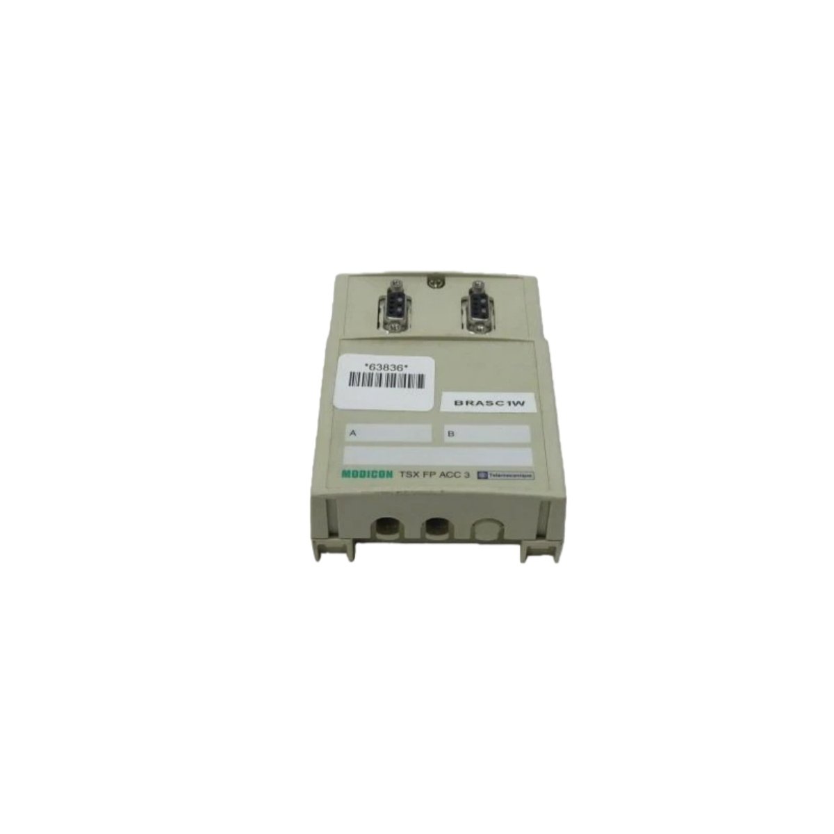 Schneider TSXFPACC3 Fipio insulated bus connection box with 8 RJ45 ports, 1500V isolation, 1Mbps baud rate, and DIN-rail mount for fieldbus networks. 