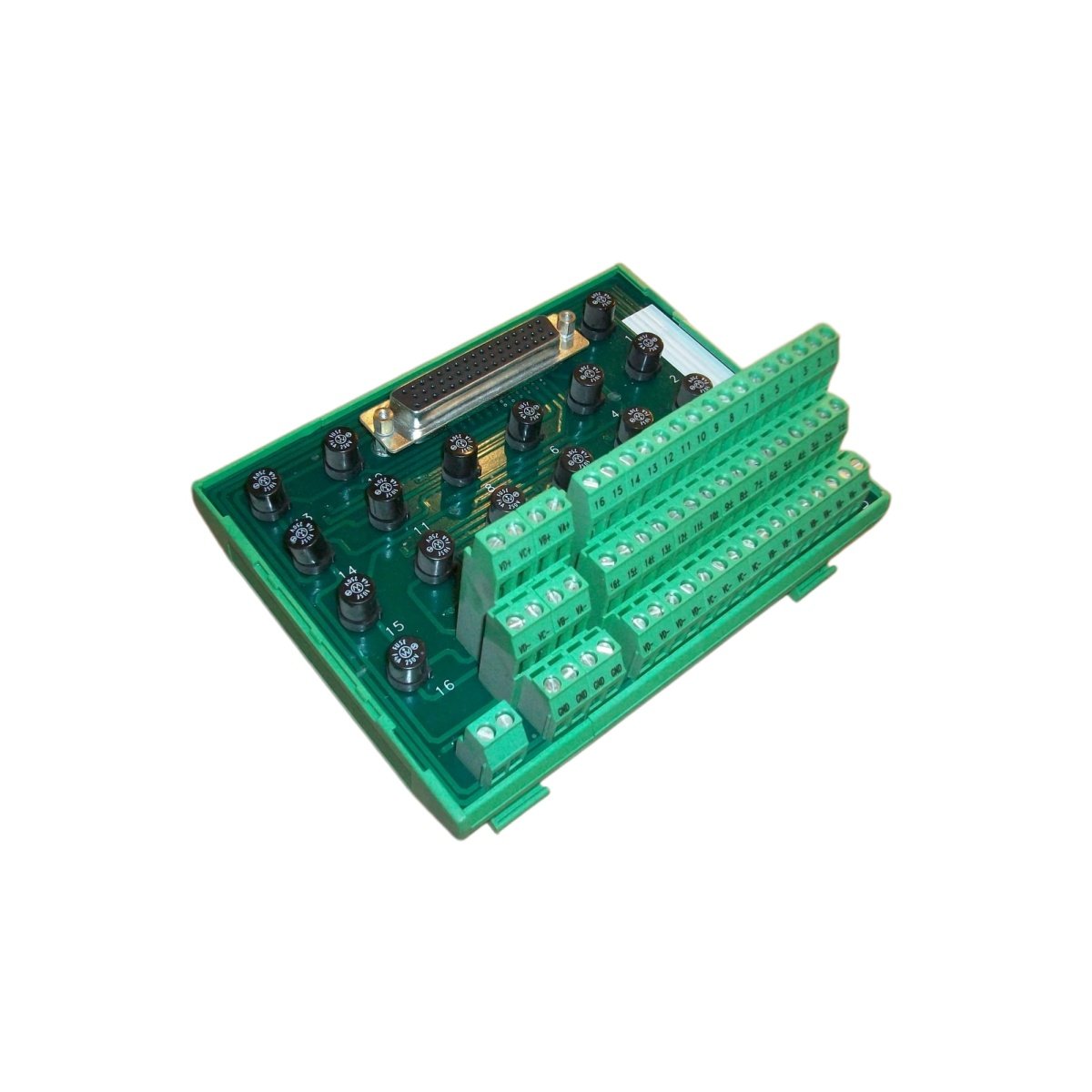 Schneider 140CFG01600 digital output block with 16 channels, 24 VDC output, 1500 VDC isolation, and 0.75 kg weight. View full specs.