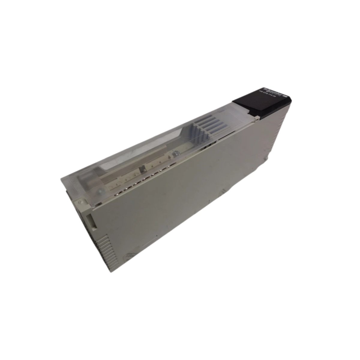 Buy the Schneider 140CPS11100C power supply module for Quantum PLCs. 24VDC 10A output, universal AC input, ATEX Zone 2, and comprehensive fault protection.