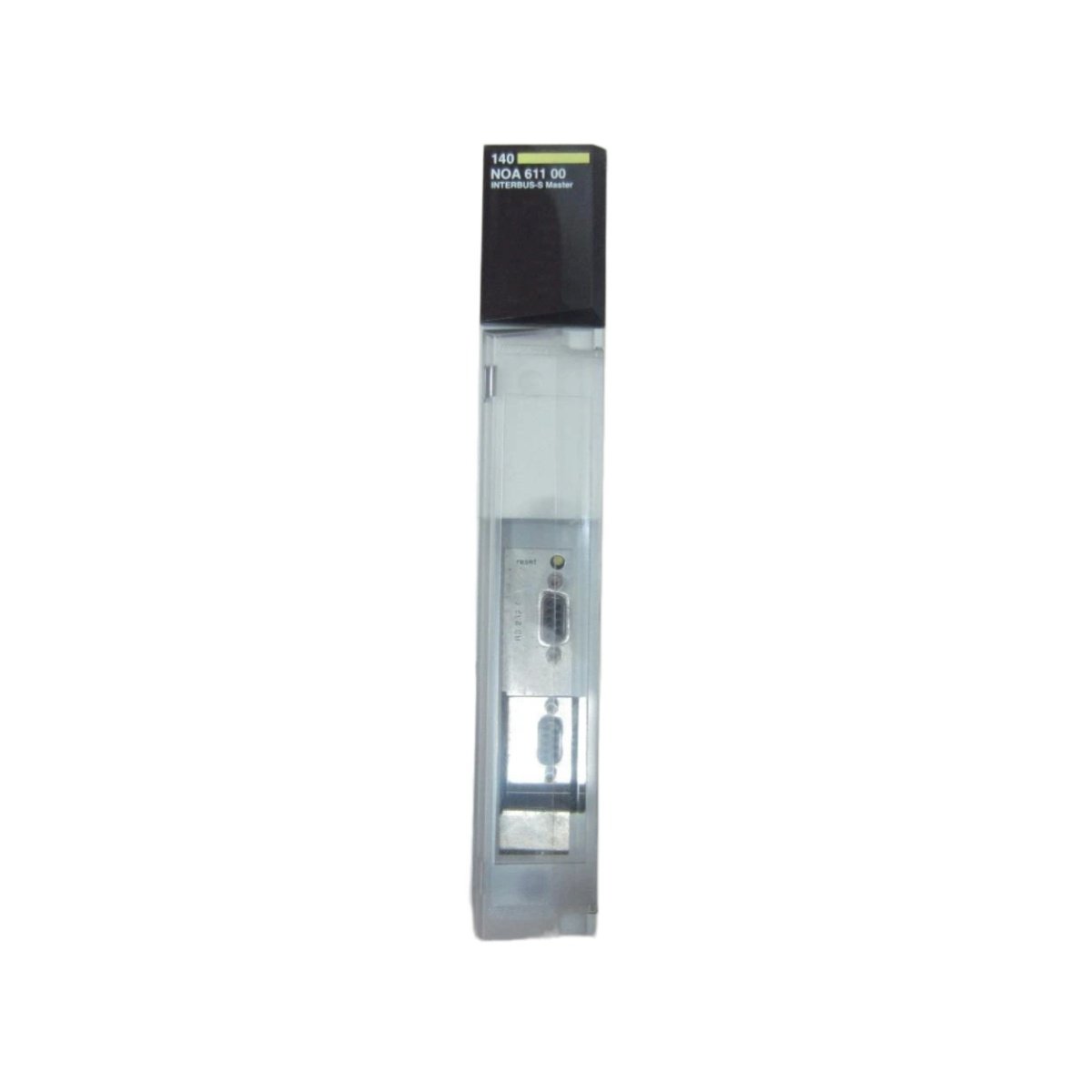 Schneider 140NOA61100C communication module provides Modbus Plus connectivity at 1 Mbps, supports 32 nodes, 450 m distance, and peer-to-peer messaging