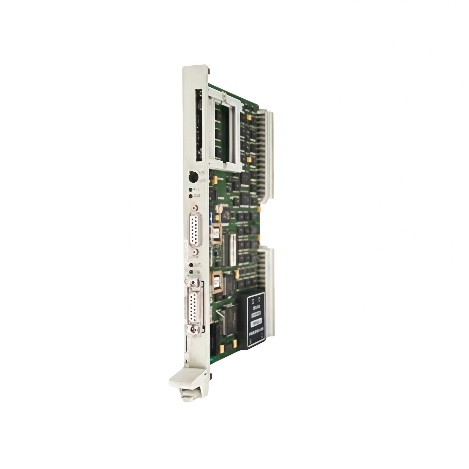Siemens 2XV9450-1AU00 communications processor: 0.55 kg, serial and network ports, 38.4 kbps, backplane bus. Full specs here.