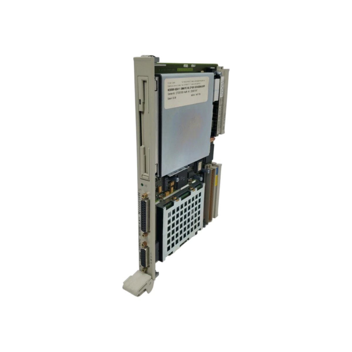 Siemens 6ES5581-4LA11 SIMATIC S5 mass storage module: 0.40 kg, 512 KB RAM, battery backup, single slot, S5 backplane bus. Full specs here.
