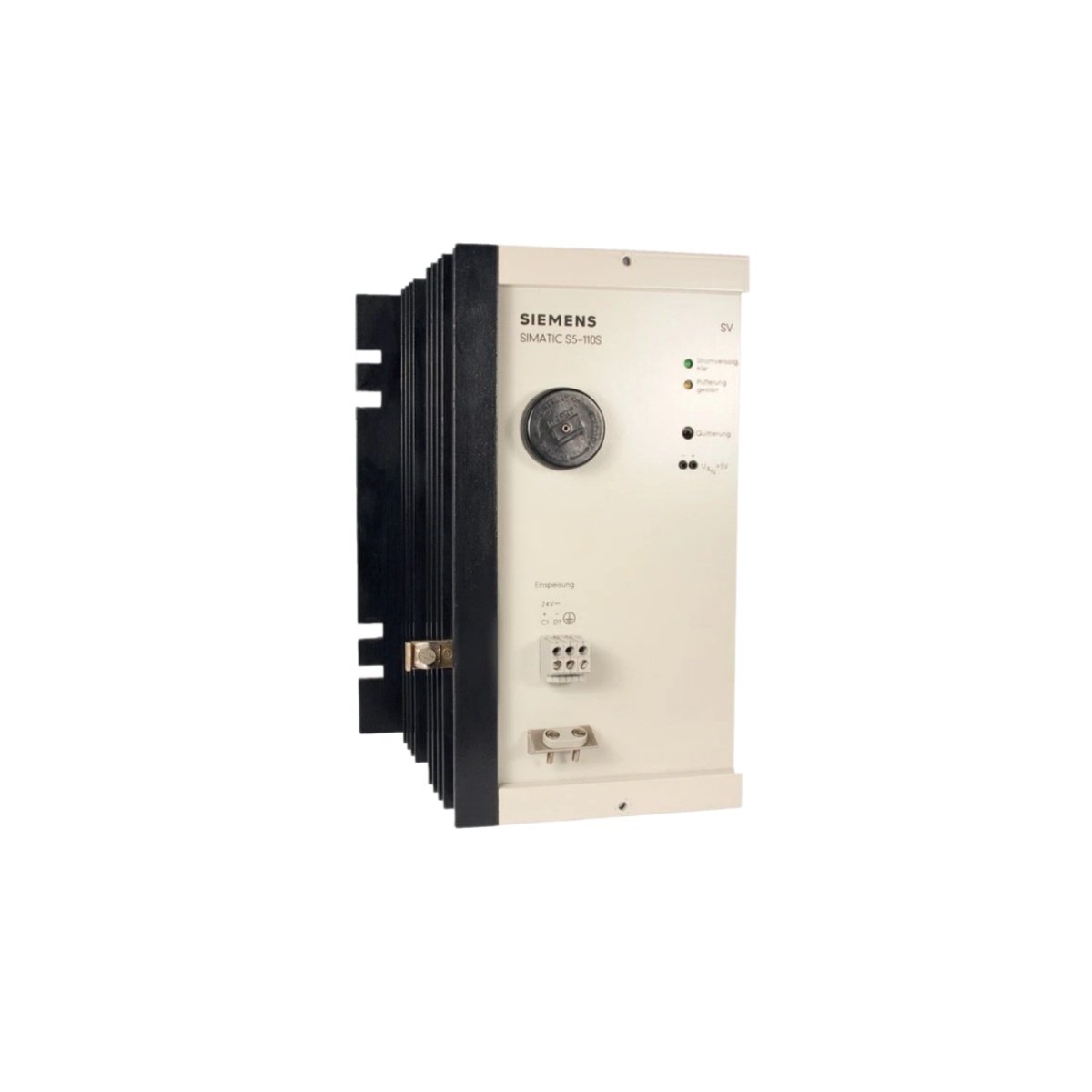 Siemens 6EV3033-0BK industrial power supply: 0.90 kg, 24 V DC, 3 A, 72 W, 120/230 V AC input, DIN rail mount. Full specs here.