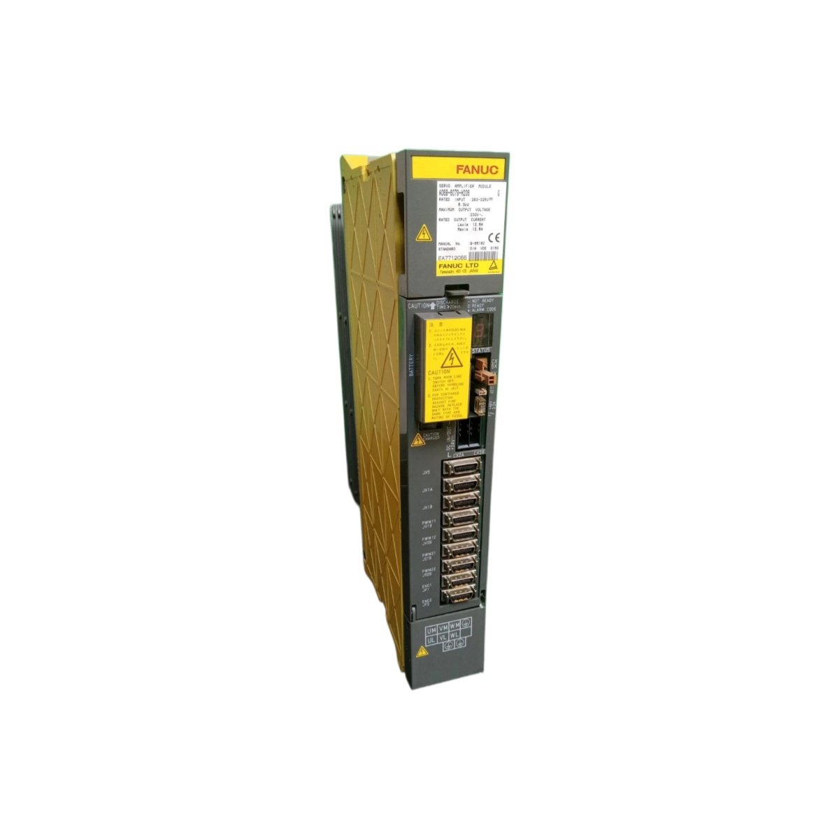 GE A06B-6079-H206 dual-axis Alpha servo module. 5.3kW, 12.5A, 230V, FANUC CNC compatible. Overload protection, 0-55°C. Reliable motion control.