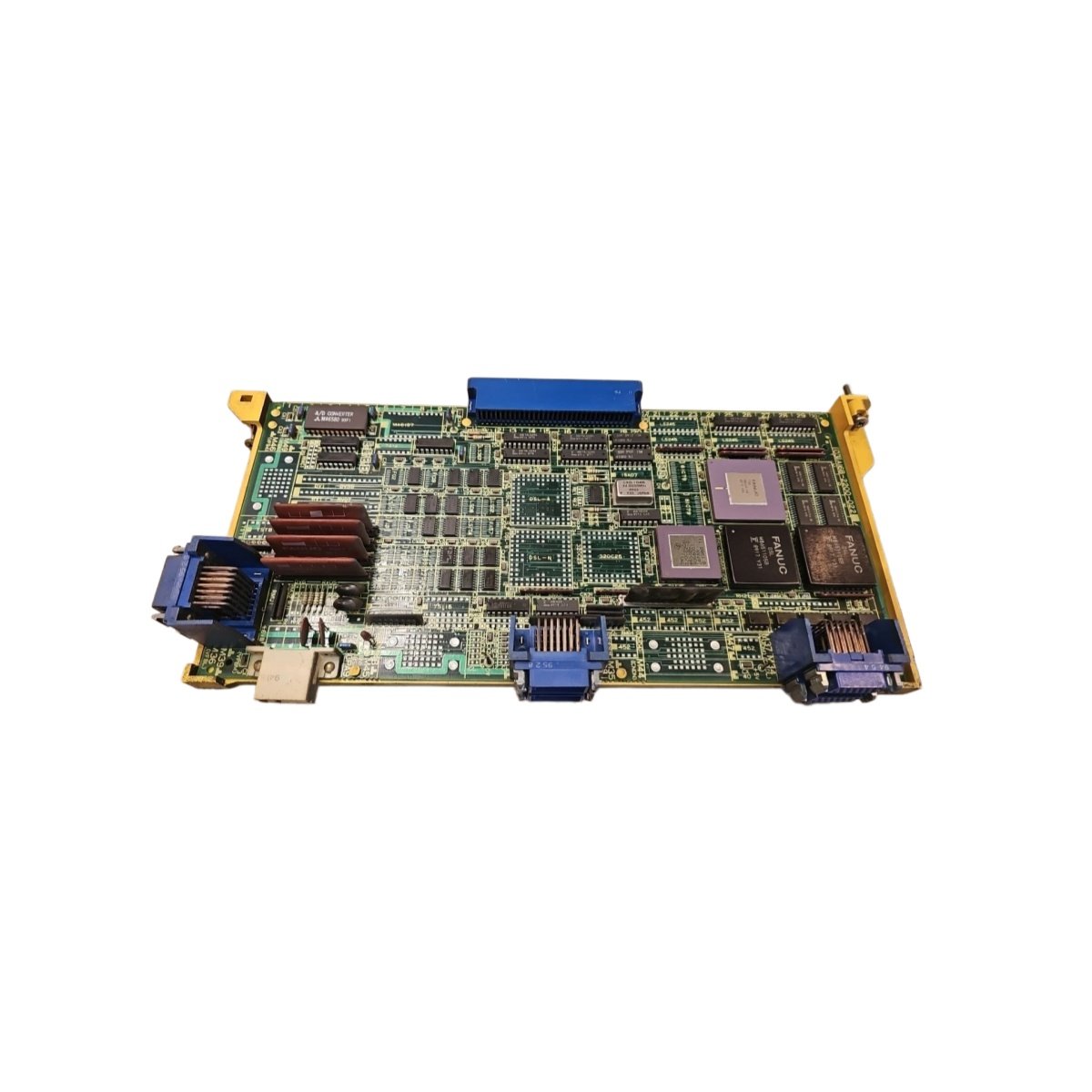 GE A16B-2200-0210/05A serial port module for GE Fanuc CNC systems. Review dimensions, weight, interface, connector, and mounting specs