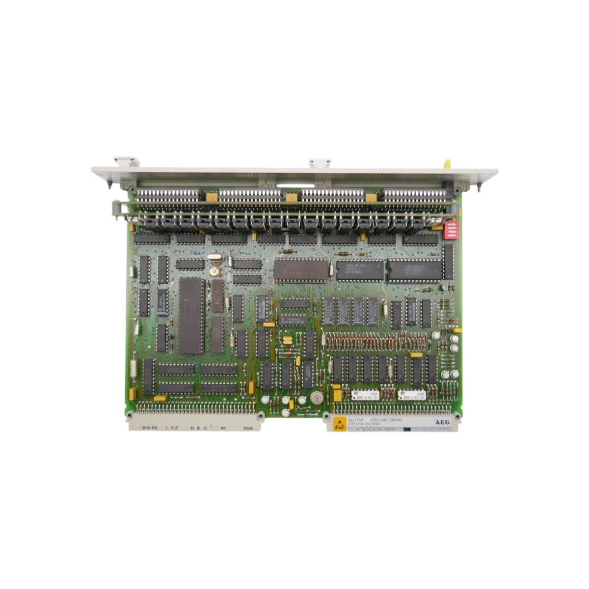 Schneider ALU 150 circuit breaker accessory: undervoltage release, 220–240 VAC, 70% trip threshold, 2 VA, 90x45x65 mm, 0.22 kg, side-mounted.