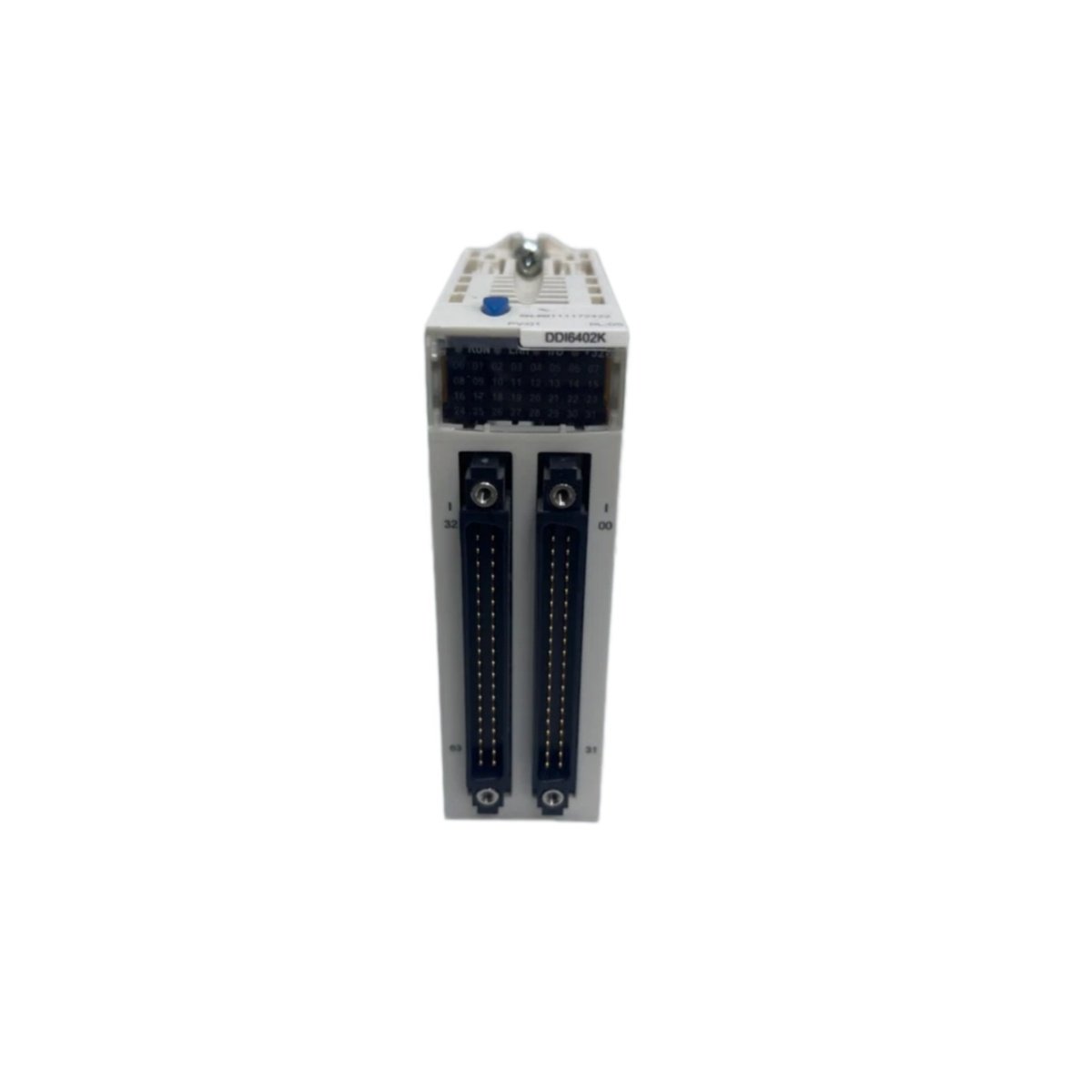 Schneider BMXDDI6402K discrete input module for Modicon X80. 64 channels, 24V DC, 4ms response, IP20. High-density PLC component.