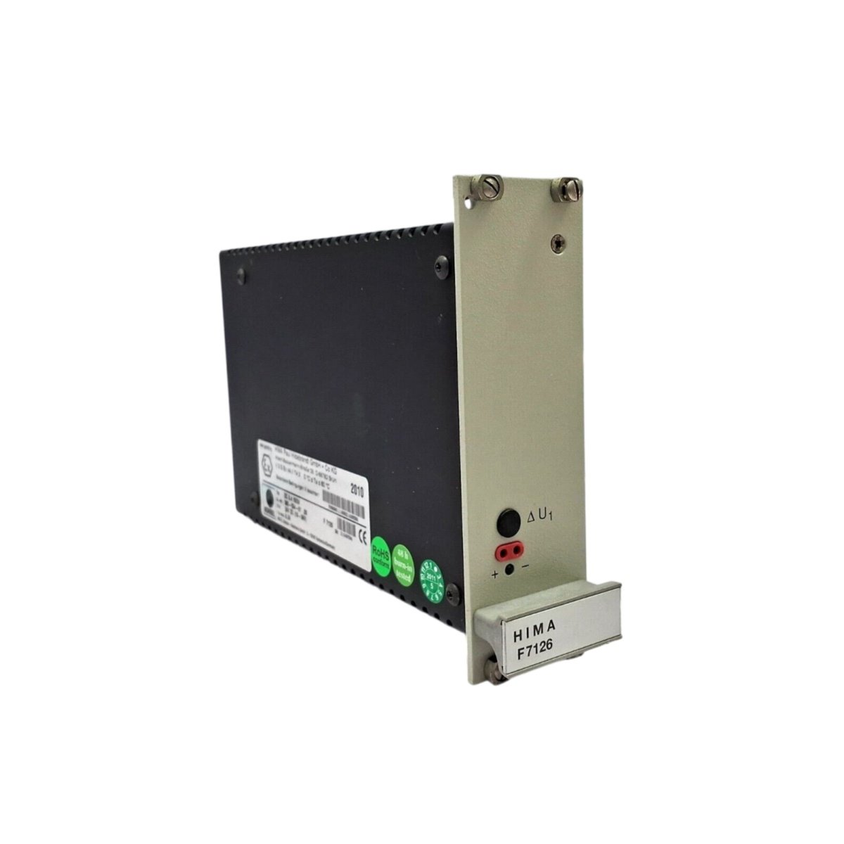 HIMA F7126 power supply module: 24V DC input, 5V DC 10A output, SIL 3 rated, 77% efficiency. View complete technical specifications.